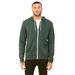 Bella + Canvas 3739 Sponge Fleece Full-Zip Hooded Sweatshirt in Heather Forest Green size Small | Ringspun Cotton BC3739, B3739