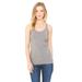 Bella + Canvas 8430 Women's Triblend Racerback Tank Top in Grey size Large | Ringspun Cotton B8430, BC8430