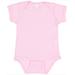 Rabbit Skins 4400 Infant Baby Rib Bodysuit in Pink size 24MOS | Ringspun Cotton LA4400, RS4400