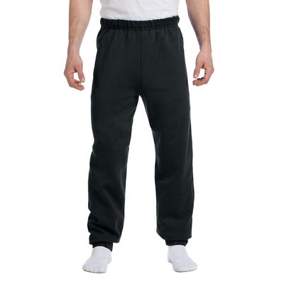 Jerzees 973 Adult NuBlend Fleece Sweatpants in Black size Large | Cotton Polyester 973M, 973MR