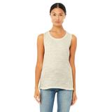 Bella + Canvas B8803 Women's Flowy Scoop Muscle Tank Top in Natural Slub size XL | Ringspun Cotton 8803, BC8803