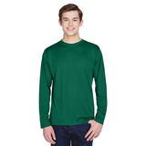 Team 365 TT11L Men's Zone Performance Long-Sleeve T-Shirt in Sport Forest Green size Large | Polyester
