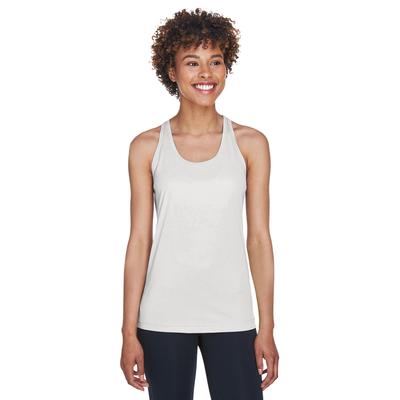 Team 365 TT11WRC Women's Zone Performance Racerback Tank Top in Sport Silver size Small | Polyester