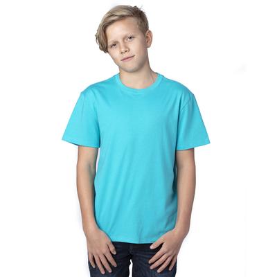 Threadfast Apparel 600A Youth Ultimate T-Shirt in Pacific Blue size XL | Cotton/Polyester Blend