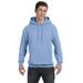 Hanes P170 Ecosmart 50/50 Pullover Hooded Sweatshirt in Light Blue size Medium | Cotton Polyester