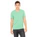 Bella + Canvas 3415C Triblend Short Sleeve V-Neck Te T-Shirt in Green size Medium | Ringspun Cotton 3415, B3415, BC3415