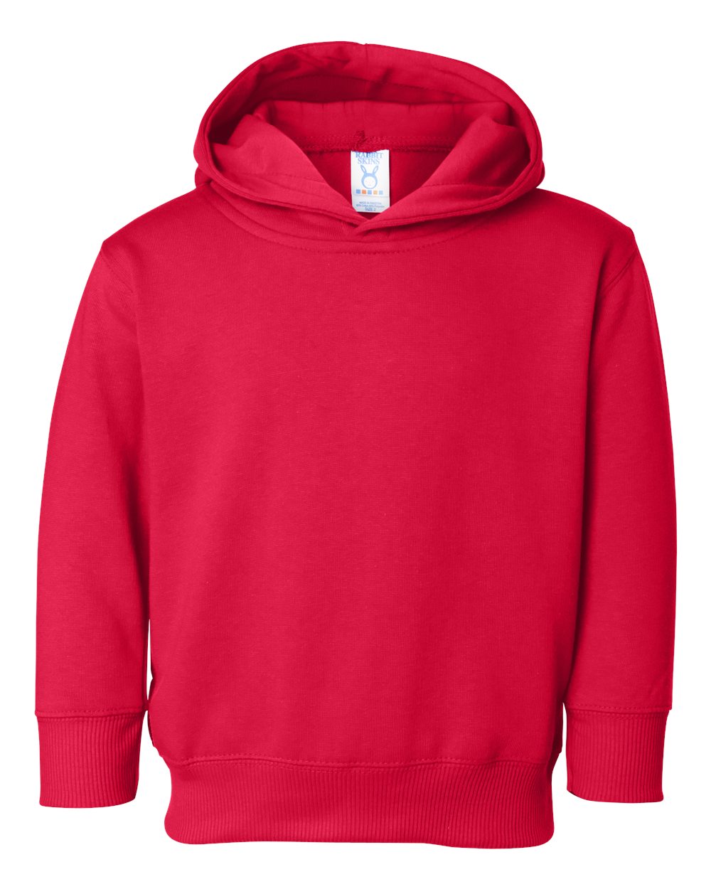 Rabbit Skins 3326 Toddler Pullover Fleece Hoodie in Red size 4 | Ringspun Cotton LA3326