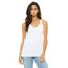 Bella + Canvas 8430 Women's Triblend Racerback Tank Top in Solid White size 2XL | Ringspun Cotton B8430, BC8430