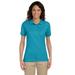 Jerzees 437W Women's 5.6 oz. SpotShield Jersey Polo Shirt in California Blue size 2XL 437WR