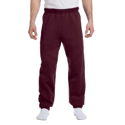 Jerzees 973 Adult NuBlend Fleece Sweatpants in Maroon size Small | Cotton Polyester 973M, 973MR
