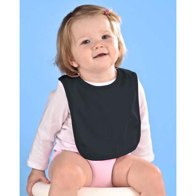 Rabbit Skins RS1005 Infant Premium Jersey Bib in Black | Ringspun Cotton 1005, LA1005