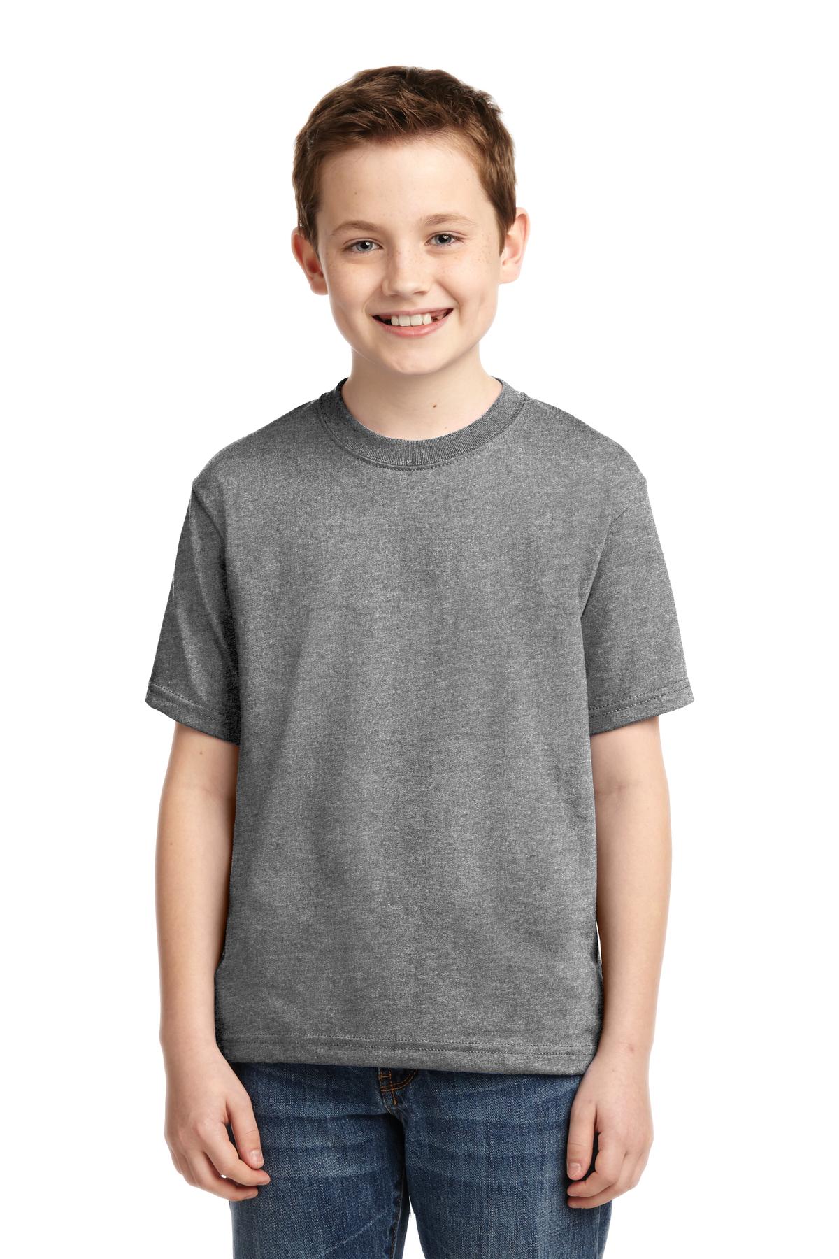 Jerzees 29B Youth Dri-Power 50/50 T-Shirt in Oxford size XS | Cotton Polyester 29BR