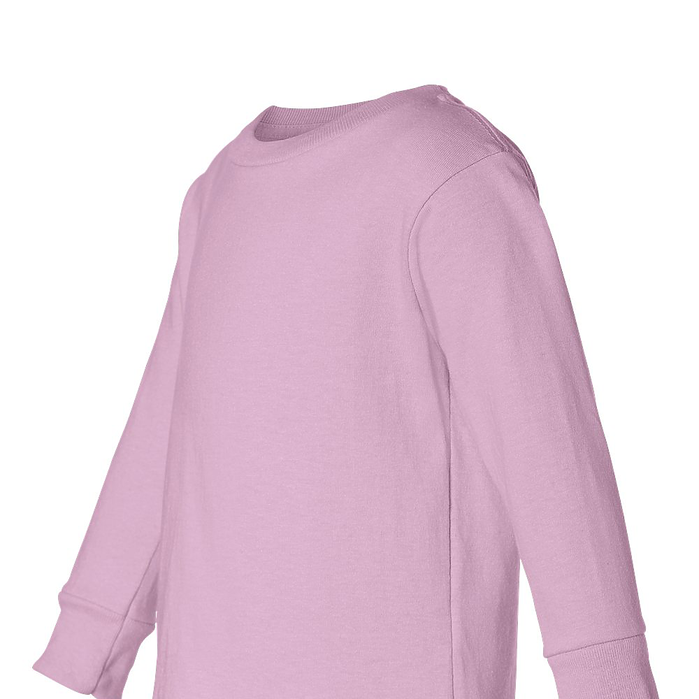 Rabbit Skins 3311 Toddler Long Sleeve Top in Pink size 5/6 | Cotton LA3311