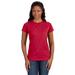 LAT 3516 Women's Fine Jersey T-Shirt in Vintage Red size Small | Ringspun Cotton LA3516