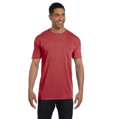 Comfort Colors 6030CC Adult Heavyweight RS Pocket T-Shirt in Brick size Small | Ringspun Cotton 6030, CC6030
