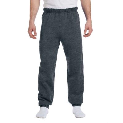 Jerzees 973 Adult NuBlend Fleece Sweatpants in Black Heather size XL | Cotton Polyester 973M, 973MR