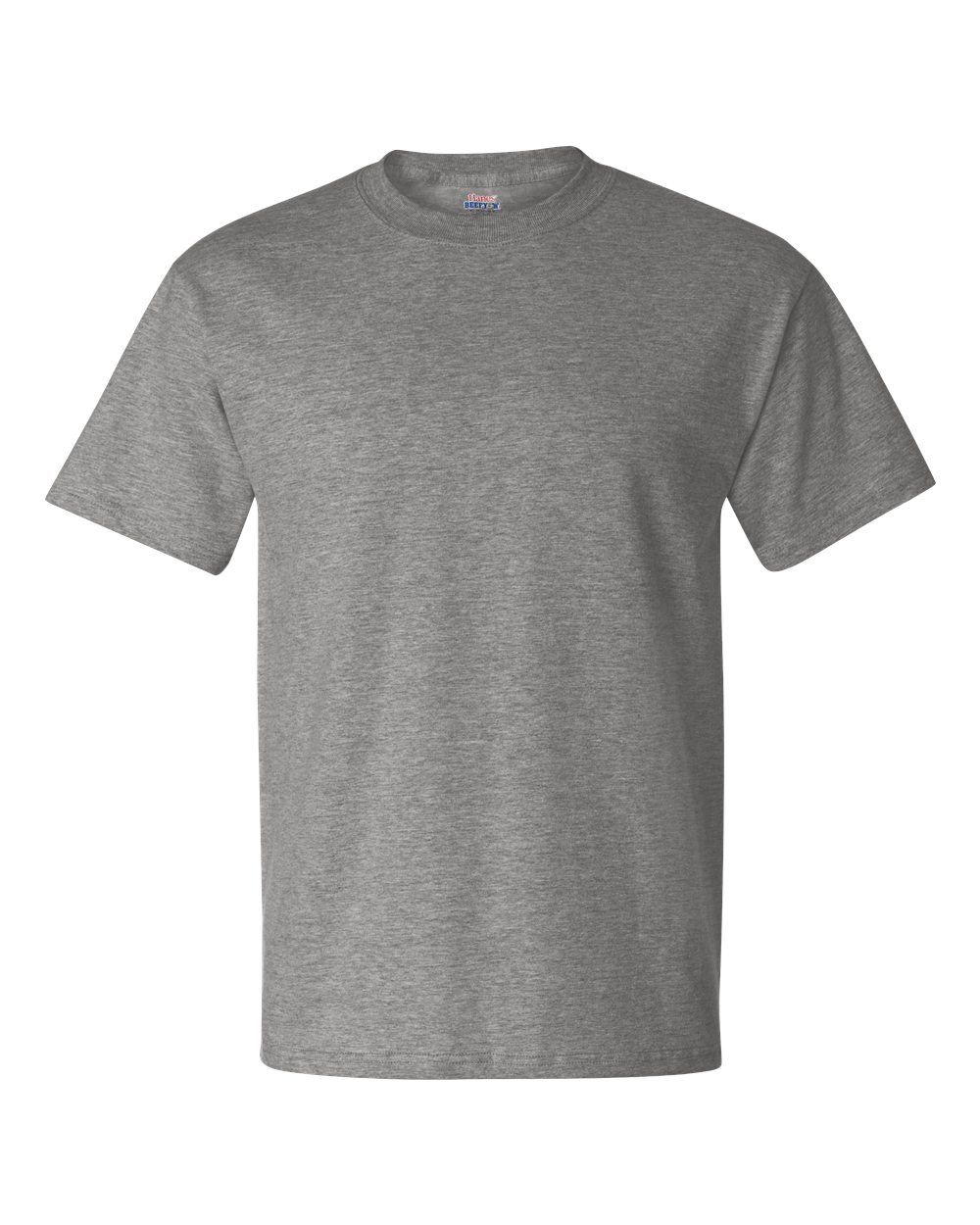 Hanes 5180 Beefy-T-Shirt - Cotton T-Shirt in Oxford Grey size XL | Ringspun
