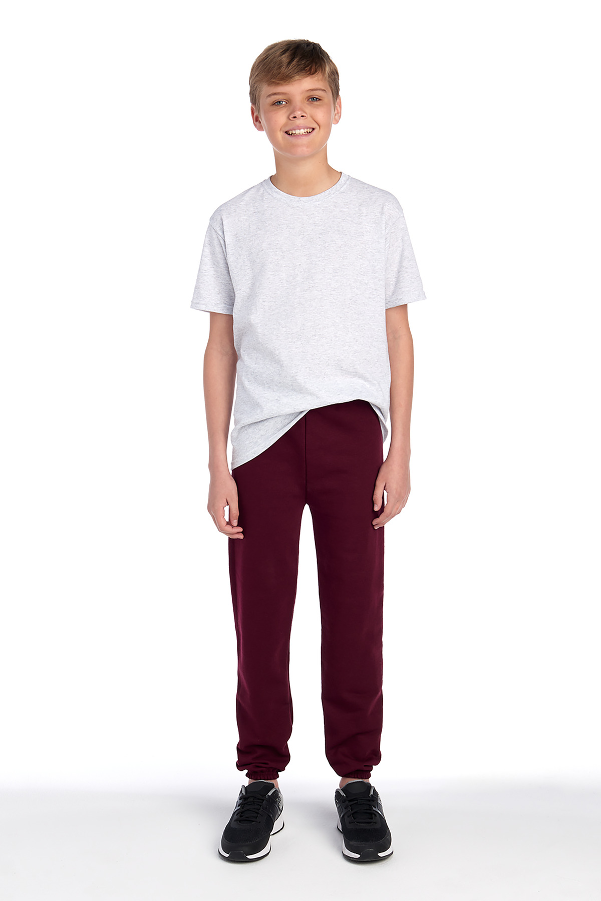 Jerzees 973B Youth NuBlend Sweatpant in Maroon size Medium | Cotton Polyester 973BR