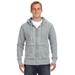 J America JA8916 Men's Adult Vintage Zen Full-Zip Fleece Hood T-Shirt in Cement size Large 8916