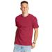 Hanes 5180 Beefy-T-Shirt - Cotton T-Shirt in Heather Red size Small