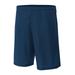 A4 NB5184 Athletic Youth Lined Micro Mesh Short in Navy Blue size Medium | Polyester A4NB5184