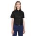 CORE365 78194 Women's Optimum Short-Sleeve Twill Shirt in Black size Small