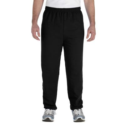 Gildan G182 Adult Heavy Blend 8 oz. 50/50 Sweatpants in Black size XL | Cotton Polyester 18200, G18200
