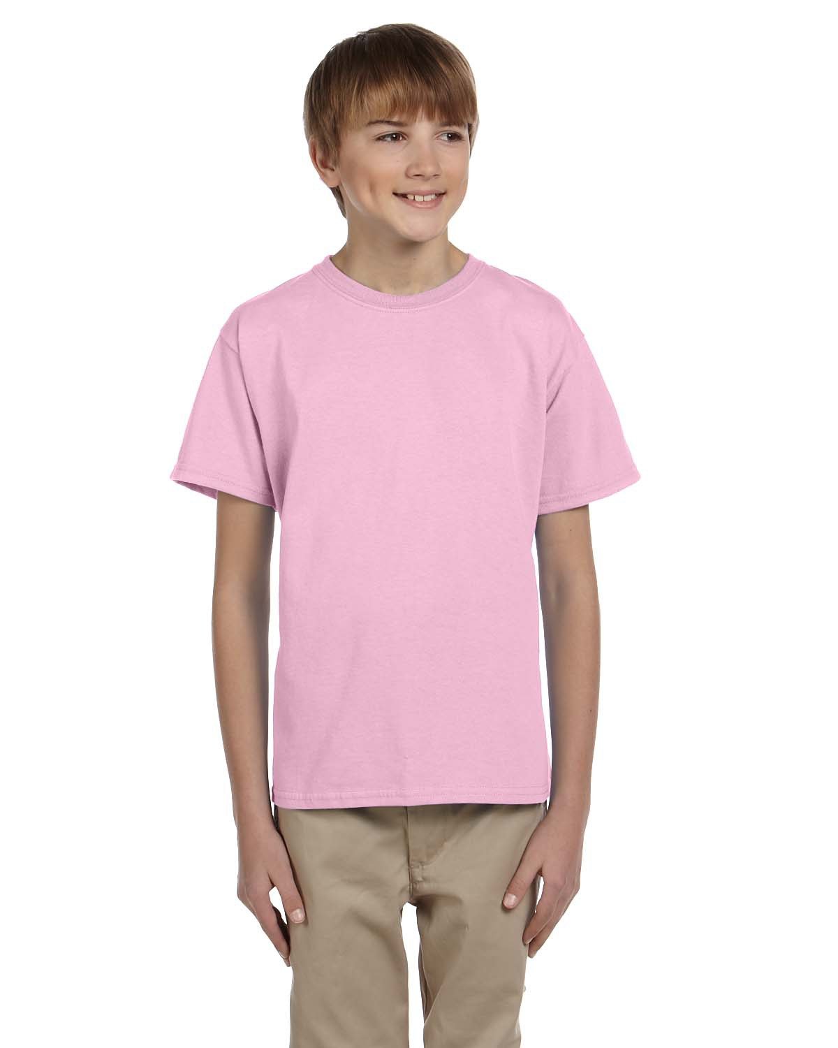 Gildan G200B Youth Ultra Cotton T Shirt in Light Pink size Large 2000B, G2000B