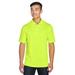 Harriton M345 Men's Advantage Snag Protection Plus IL Snap Placket Polo Shirt in Safety Yellow size Large | Polyester