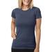 Next Level 6610 Women's CVC T-Shirt in Indigo size Medium | Cotton/Polyester Blend NL6610