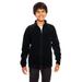 Team 365 TT90Y Youth Campus Microfleece Jacket in Black size Large | Polyester