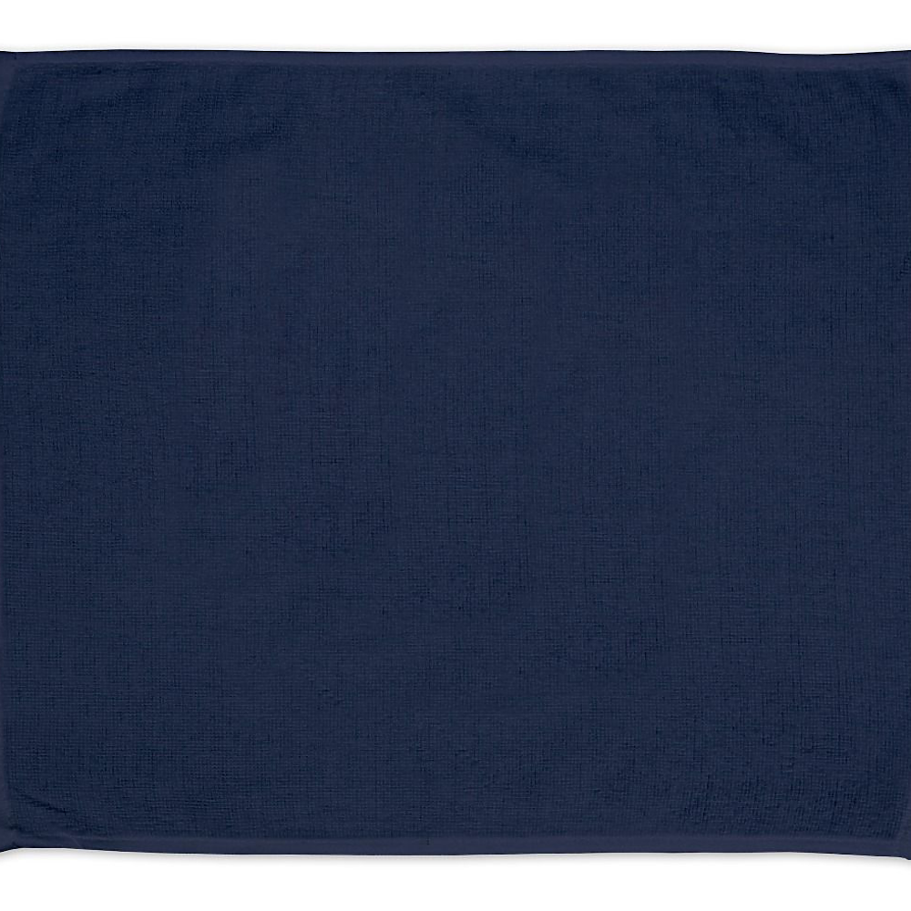 Carmel Towel Company C1518 Carml 15 X18 Velour Hem Twl in Navy Blue size ONE | Cotton