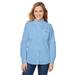 Columbia 7314 Women's Bahama Long-Sleeve Shirt in blue size Medium | Cotton/Nylon Blend 139656