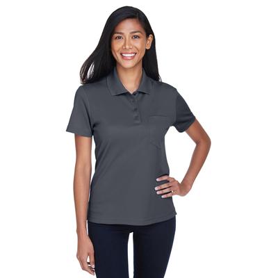CORE365 78181P Women's Origin Performance PiquÃ© Polo with Pocket Shirt in Carbon size 2XL | Polyester