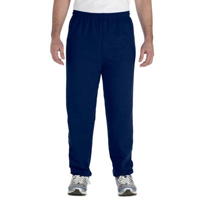 Gildan G182 Adult Heavy Blend 8 oz. 50/50 Sweatpants in Navy Blue size XL | Cotton Polyester 18200, G18200