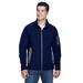 North End 88138 Men's Three-Layer Fleece Bonded Soft Shell Technical Jacket in Classic Navy Blue size XL