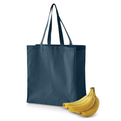 BAGedge BE055 6 oz. Canvas Grocery Tote Bag in Navy Blue | Cotton