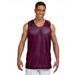 A4 NF1270 Athletic Men's Reversible Mesh Tank Top in Maroon/White size Small | Polyester A4NF1270