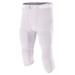 A4 N6181 Men's Flyless Football Pant in White size Small | Nylon Blend A4N6181