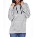 Next Level 9301 French Terry Pullover Hoody T-Shirt in Heather Gray/Midnight Navy Blue size Small | Cotton/Polyester Blend NL9301