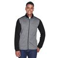 Devon & Jones DG796 Men's Newbury Colorblock MÃ©lange Fleece Full-Zip Jacket size 2XL | Polyester
