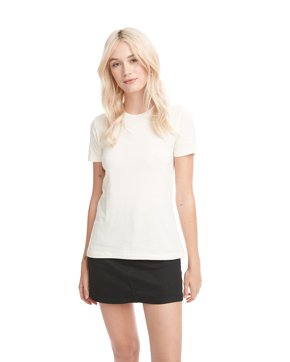 Next Level N3900 Women's Women’s Cotton T-Shirt in Natural size XS | combed ringspun cotton fine jersey 3900, NL3900