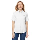 Columbia 7277 Women's Tamiami II Short-Sleeve Shirt in White size Large | Polyester 127571