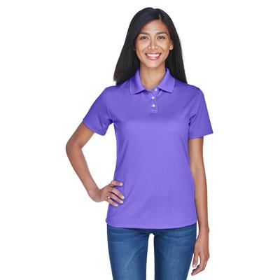 UltraClub 8445L Women's Cool & Dry Stain-Release Performance Polo Shirt in Purple size XS | Polyester
