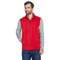 CORE365 CE701 Men's Cruise Two-Layer Fleece Bonded Soft Shell Vest in Classic Red size XL | Polyester Blend