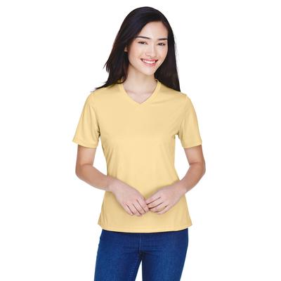 Team 365 TT11W Athletic Women's Zone Performance T-Shirt in Sport Vegas Gold size Small | Polyester