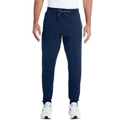Jerzees 975MPR Adult Nublend Jogger Pant in J Navy Blue/Charcoal Grey size XL | Cotton/Polyester Blend 975MP
