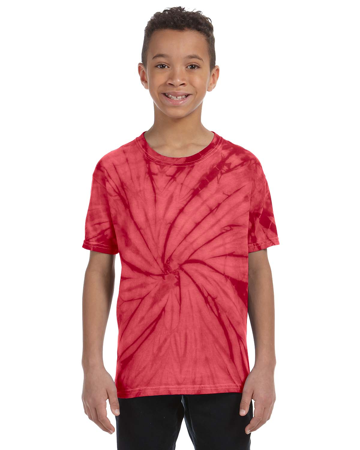Tie-Dye CD101Y Youth 5.4 oz. Cotton Spider T-Shirt in Red size Large 1000Y, CD100Y, T1000Y