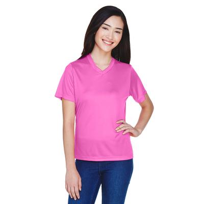 Team 365 TT11W Athletic Women's Zone Performance T-Shirt in Sport Charity Pink size 3XL | Polyester