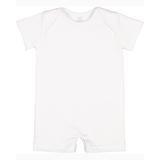 Rabbit Skins 4486 Infant Premium Jersey T-Romper Top in White size 18MOS | Ringspun Cotton LA4486